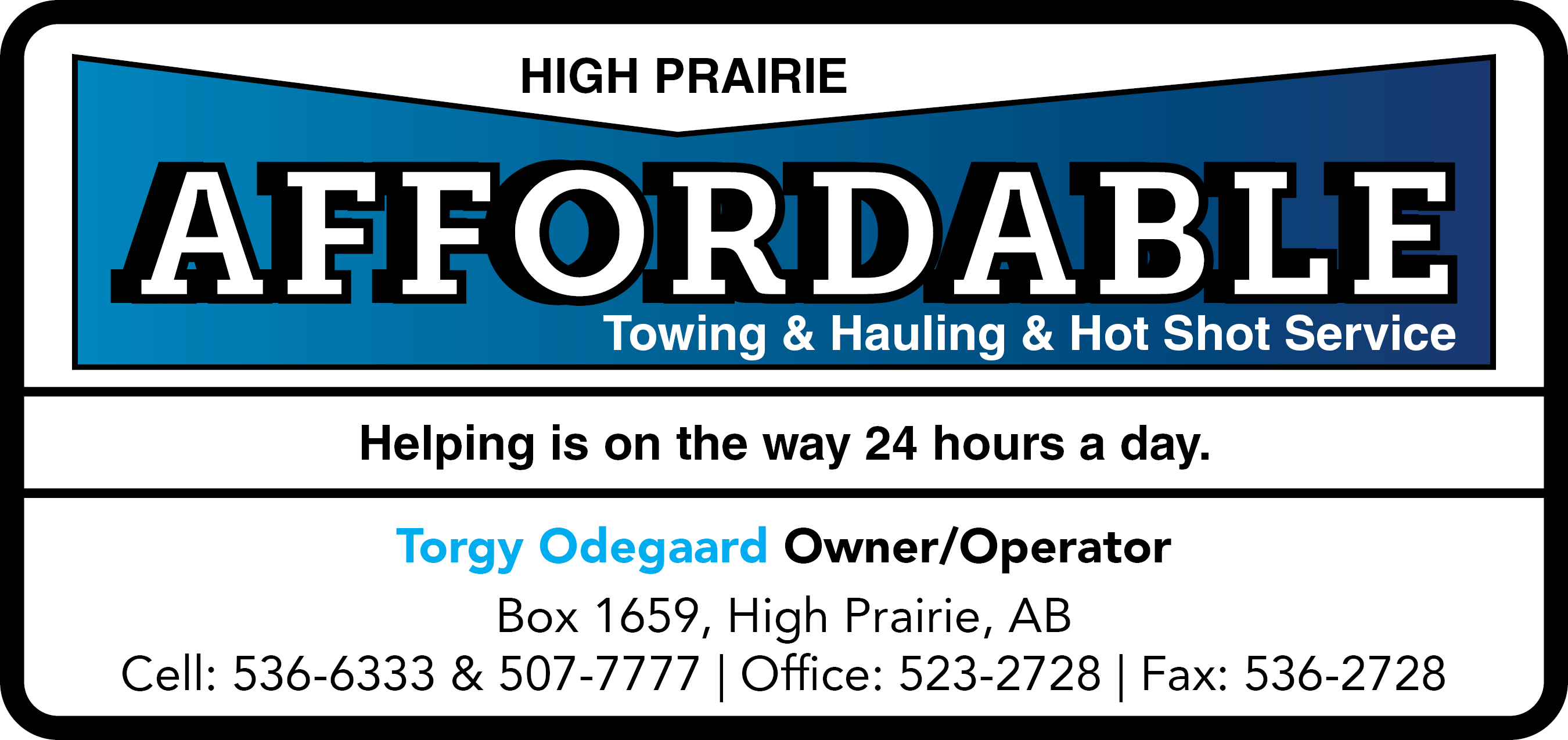 High Prairie Affordable Towing 